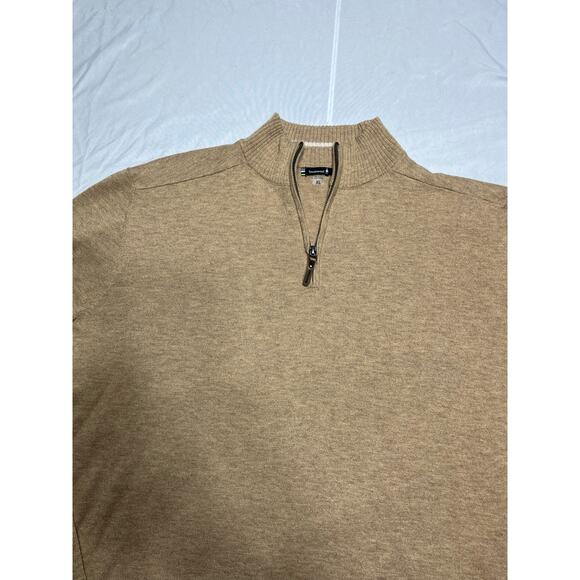 Smartwool Men’s XL Beige Quarter Zip Sweater Polyester Merino Wool Nylon - Picture 2 of 8